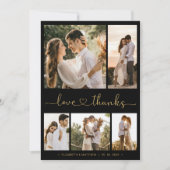Bedankt en liefdesscript foto's Collage Wedding (Voorkant)