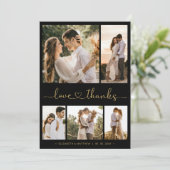 Bedankt en liefdesscript foto's Collage Wedding (Staand voorkant)