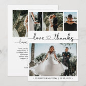 Bedankt en liefdesscript foto's Collage Wedding (Voorkant / Achterkant)