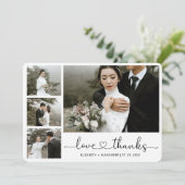 Bedankt en liefhebbers Hart Script Weduwfoto (Staand voorkant)