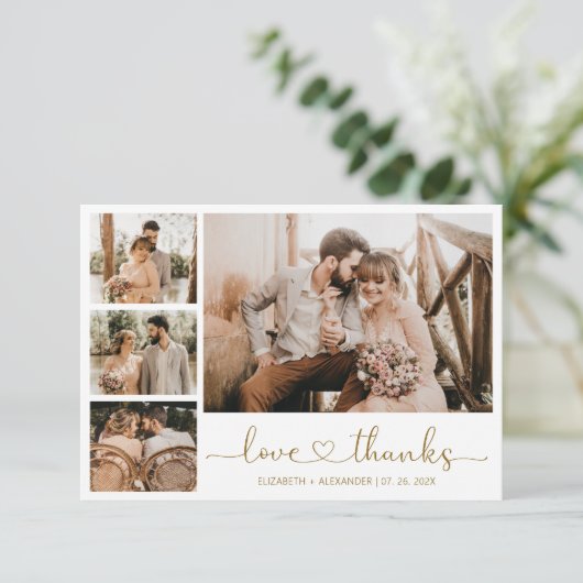 Bedankt en liefhebbers Hart Script Weduwfoto Colla (Staand voorkant)