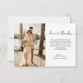 Bedankt en liefhebbers Hart Script Weduwfoto Colla (Achterkant)