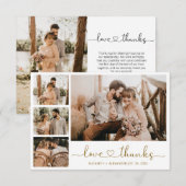 Bedankt en liefhebbers Hart Script Weduwfoto Colla (Voorkant / Achterkant)