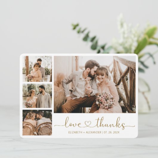 Bedankt en liefhebbers Hart Script Weduwfoto Colla (Staand voorkant)