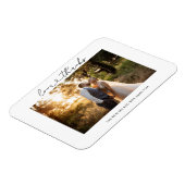 Bedankt en liefhebbers Hart Script Weduwfoto Magneet (Linkerzijde)