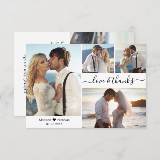 Bedankt en liefhebbers Manuscript 4 Foto Collage W (Voorkant / Achterkant)