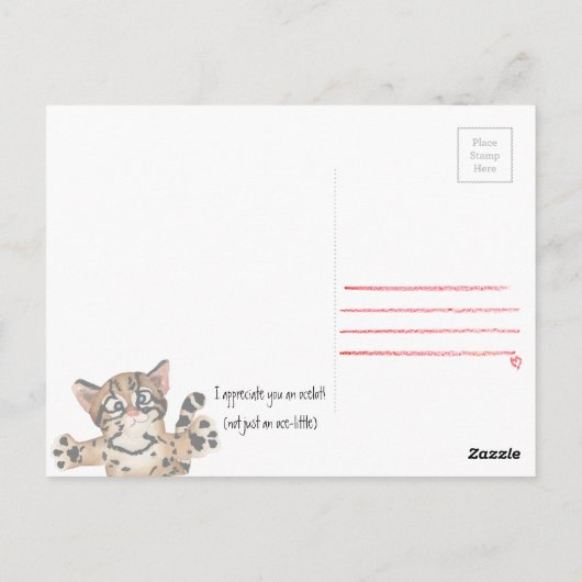 Bedankt en Ocelot Briefkaart (Achterkant)