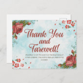 Bedankt en tot ziens briefkaart (Voorkant / Achterkant)