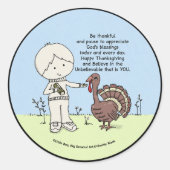 Bedankt en waardevol ronde sticker (Voorkant)