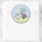 Bedankt en waardevol ronde sticker (Tas)