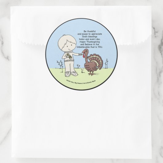 Bedankt en waardevol ronde sticker (Tas)