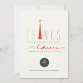 Bedankt en winkelketens feestdagenkaart (Voorkant)