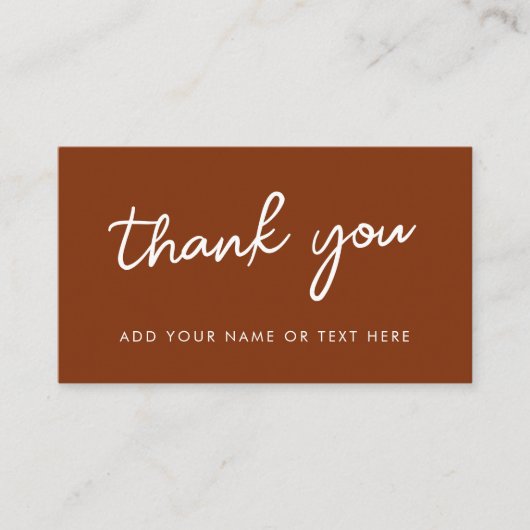 Bedankt Enclosure Kaart | aards verbrand Sinaasapp (Voorkant)