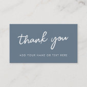 Bedankt Enclosure Kaart | Minimaal blauw grijs (Voorkant)