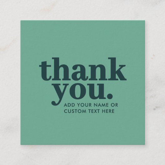 Bedankt Enclosure Kaart | Moderne groene retro (Voorkant)