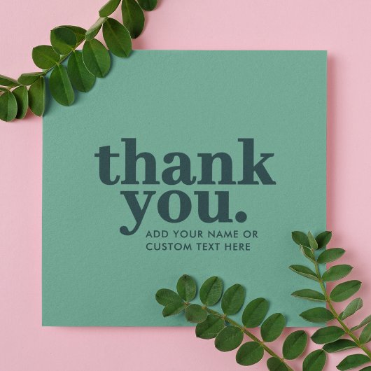 Bedankt Enclosure Kaart | Moderne groene retro