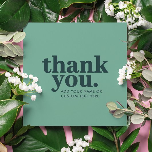 Bedankt Enclosure Kaart | Moderne groene retro