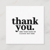 Bedankt Enclosure Kaart | Retro zwart en wit (Voorkant)