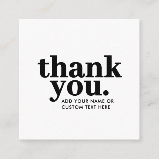 Bedankt Enclosure Kaart | Retro zwart en wit (Voorkant)