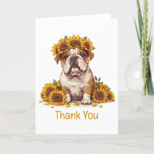 Bedankt Engelse Bulldog Sunflower Crown
