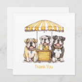 Bedankt Engelse Bulldogs Running Lemonade Stand (Voorkant / Achterkant)