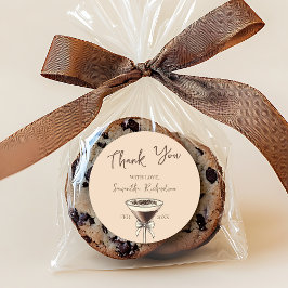 Bedankt Espresso Cocktail 30e verjaardag gunst Ronde Sticker