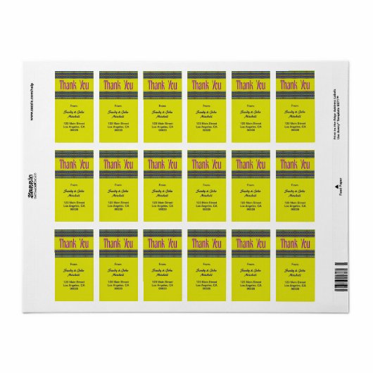 Bedankt Etiket (Full Sheet)