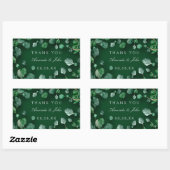 Bedankt Eucalyptus Woodland Rustic Wedding Green Rechthoekige Sticker (Vel)