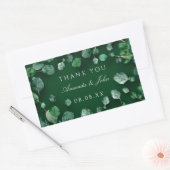 Bedankt Eucalyptus Woodland Rustic Wedding Green Rechthoekige Sticker (Envelop)