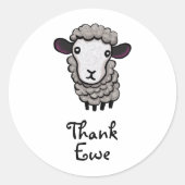 Bedankt Ewe Ronde Sticker (Voorkant)