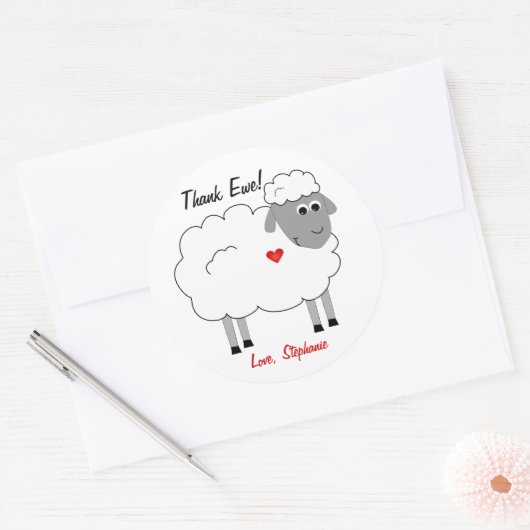 Bedankt Ewe Sheep Bedankt Sticker (Envelop)