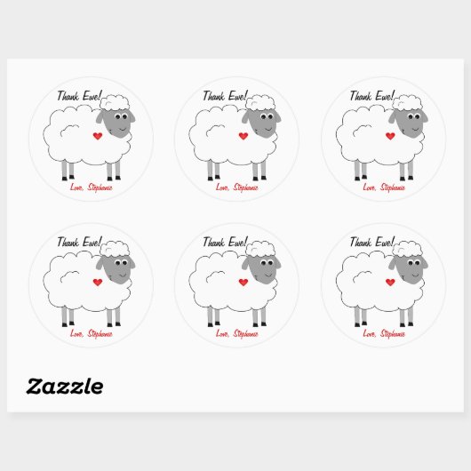 Bedankt Ewe Sheep Bedankt Sticker (Vel)