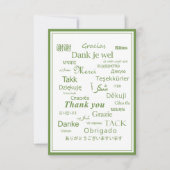 "Bedankt" Expression International Language Bedankkaart (Voorkant)