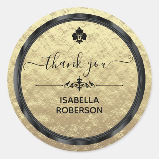 Bedankt Faux Gold Folie en Black Labels (Voorkant)