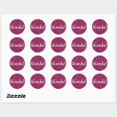 Bedankt! Faux roze glitter sticker (Vel)