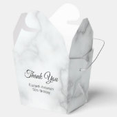 Bedankt Faux White Marble Elegant Adult Birthday Bedankdoosjes (Geopend)