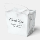Bedankt Faux White Marble Elegant Adult Birthday Bedankdoosjes (Achterkant)