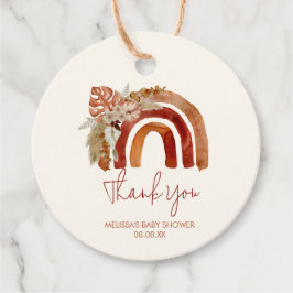 Bedankt Favoriet Tags Earth Tone Boho Rainbow Bedankjes Labels