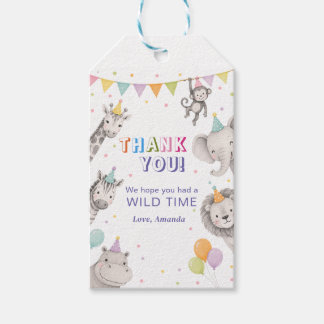Bedankt Feest Dieren Safari Jungle Dierentuin Cadeaulabel