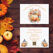 bedankt & Feest Thanksgiving QR code Stijlvol sina Kaart