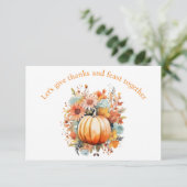 bedankt & Feest Thanksgiving QR code Stijlvol sina Kaart (Staand voorkant)