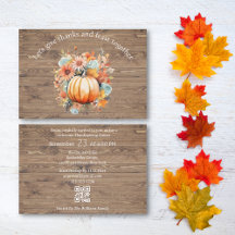 bedankt & Feest Thanksgiving rustieke QR code stij