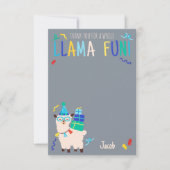Bedankt Feestvierende Dieren Llama Verjaardag Jong (Voorkant)