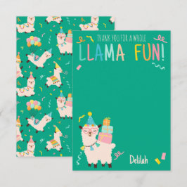 Bedankt Feestvierende Dieren Llama Verjaardagsmeis
