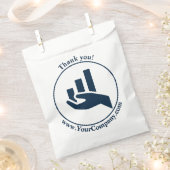 Bedankt Financieel Planner Wit-Blauwe Favor Tas Bedankzakje (Geknipt)