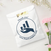 Bedankt Financieel Planner Wit-Blauwe Favor Tas Bedankzakje (Gezegeld)