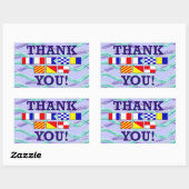 Bedankt Flag 2 Rechthoek Sticker (Vel)