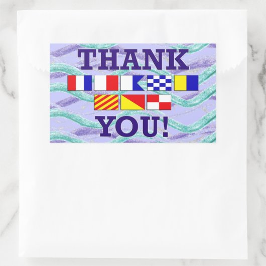 Bedankt Flag 2 Rechthoek Sticker (Tas)