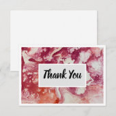 Bedankt Flat 3,5" x 5" Notecard - Rood (Voorkant / Achterkant)