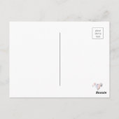 Bedankt Floral Blue Balloon Spark Silver Briefkaart (Achterkant)